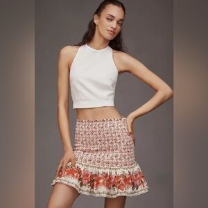 Farm Rio Summer Fruit Smocked Mini Skirt Size Large NWT